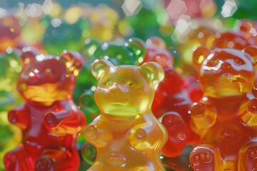 Close-up of gummy bears