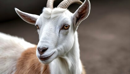 A Goat With Ears Perked Forward Listening Intentl Upscaled 7