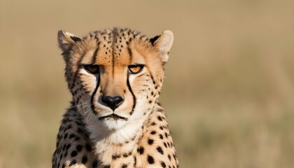 Naklejka na ściany i meble A Cheetah With Its Head Held Low Focused On The H Upscaled