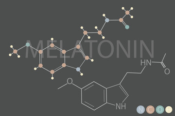 melatonin molecular skeletal chemical formula