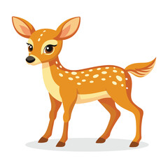 Baby Deer Animal isolated flat vector illustration