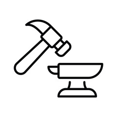 Anvil  icon editable stock vector illustration