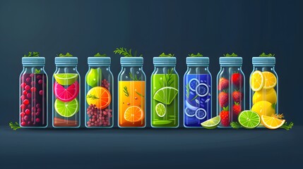  Assorted Detox Infused Water Bottles