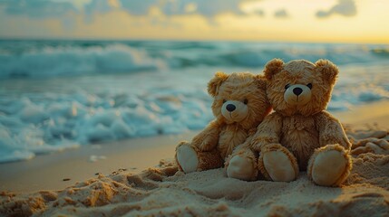teddy bear in the sea