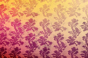 floral motifs on light background, gradient, background, retro, spring.
