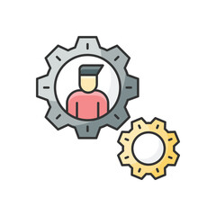 Color Line Business Managemant vector icon