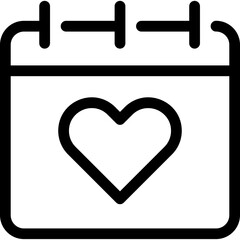 Calendar With Heart Icon