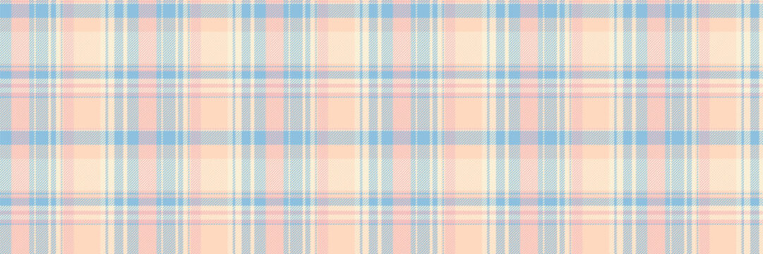 Square texture seamless pattern, duvet cover fabric tartan check. Aged plaid vector textile background in light and cyan colors.