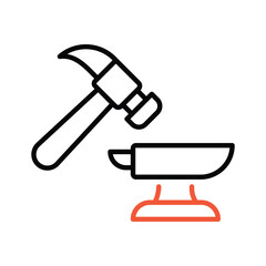Anvil  icon editable stock vector illustration