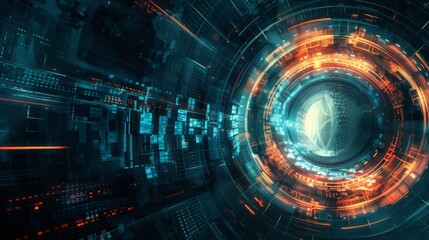 Fototapeta premium futuristic digital hi fi background.