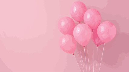pink balloons with the letter b on them