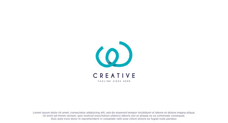 Initial Letter W octopus logo design vector inspiration.