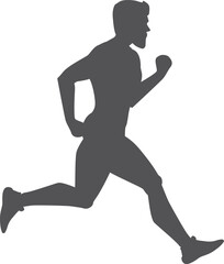 Fototapeta na wymiar Running man logo. Training person black icon