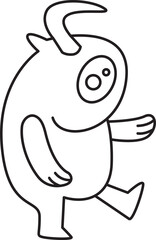 Doodle Monster Character

