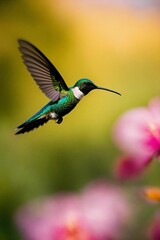 Obraz premium hummingbird feeding on a flower