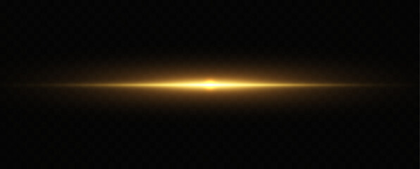Horizontal dynamic light golden lines.Bright rays of light. Vector illustration.Bright golden flashes and highlights.