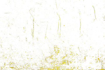 yellow paint splashes on white background isolated