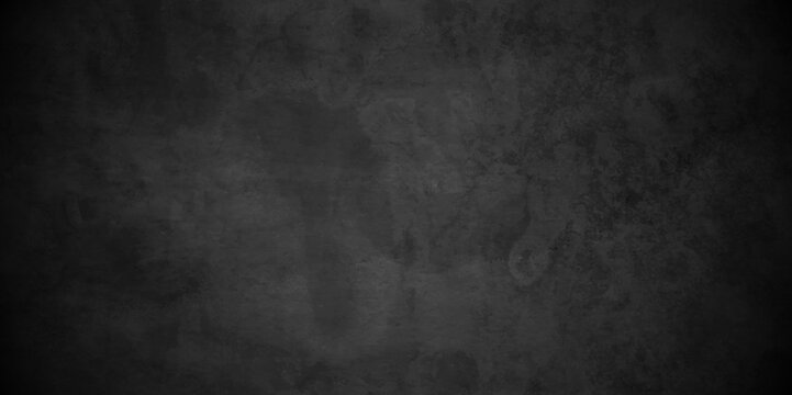 Abstract black concrete stone wall. dark texture black stone grunge texture and backdrop background. retro grunge anthracite panorama. Panorama dark black canvas slate background or texture.