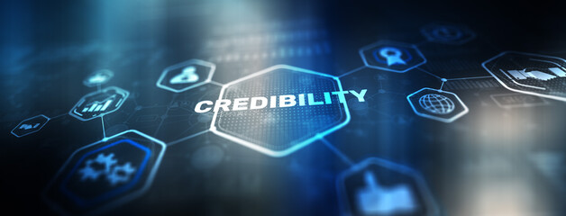 Credibility Improvement. Modern business finance solution concept