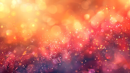 Magenta lights and sparkles create a vibrant atmosphere in a blurred background - obrazy, fototapety, plakaty