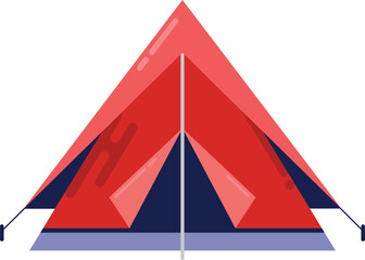 Camping tent. Summer outdoor travel color icon