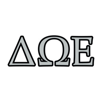 Delta Omega Epsilon greek letter, ΔΩΕ greek letters, ΔΩΕ