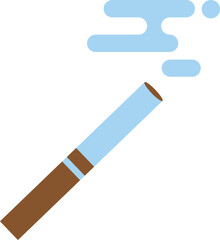 Cigarette icon. Smoking tobacco flat color symbol.