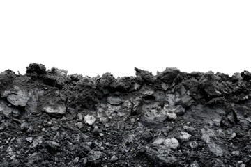A Pile of Dirt in Black and White