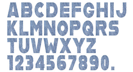 jeans letterhead typeset picture words overlay alphabets and letters in uppercase capital form
