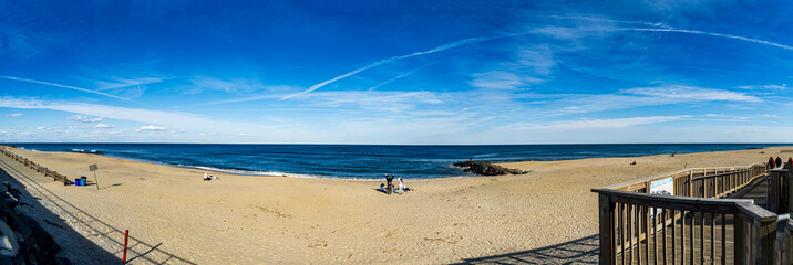 Fototapeta premium Late winter panorama at the Jersey Shore