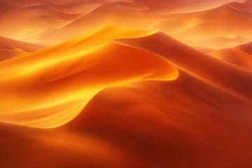 Deurstickers Surreal sand dune landscape. Colorful background image. Created with Generative AI technology. © Artem