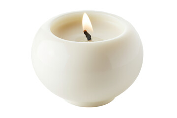 Obraz na płótnie Canvas white candle with flame isolated on white or transparent png