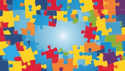 World autism awareness day theme vector background