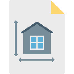 Architectural Paper Vector Icon easily modified