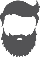 Male hairstyle. Black barbershop logo. Haircut icon