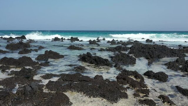 plages volcaniques &agrave; Lanzarote, canaries, Espagne	
