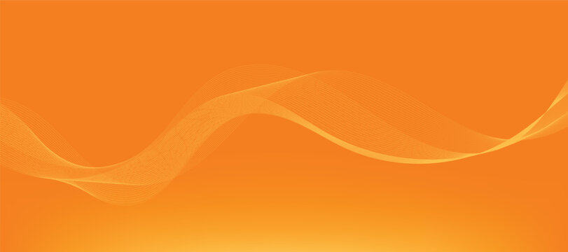 Abstract orange gradient background with waves