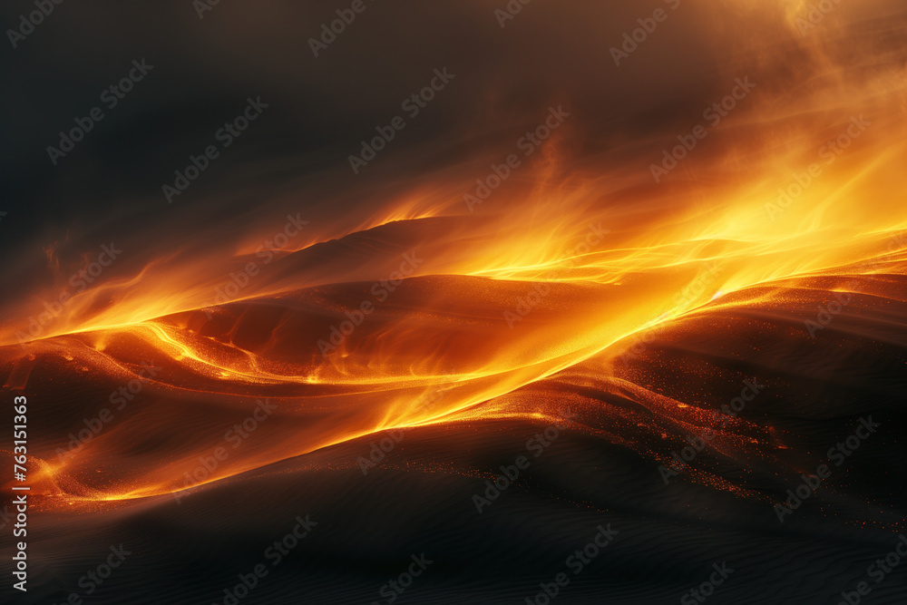 Poster abstract fire background with flames and lava streams. background image. created with generative ai 