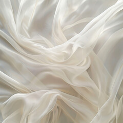 Obraz premium A white fabric with a pattern of a wave