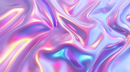 Obraz premium Abstract trendy holographic background. Real texture in pale violet, pink and mint colors with scratches and irregularities
