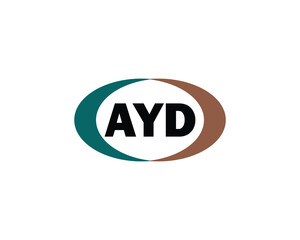 AYD logo design vector template