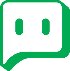 Talking - speech bubbles vector logo concept illustration in flat style. Dialogue icon. Chat sign. Social media symbol. Communication messages insignia. Design element.