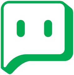 Talking - speech bubbles vector logo concept illustration in flat style. Dialogue icon. Chat sign. Social media symbol. Communication messages insignia. Design element.