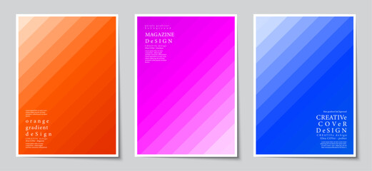 Halftone gradient premium graphic design background template collection. Colors blue, purple, orange