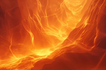 Deurstickers Abstract background with fire landscape. Background image. Created with Generative AI technology. © Artem