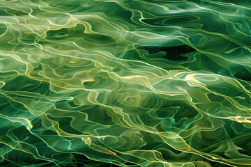 Beautiful ripple and caustics pattern on water surface. Background image. Created with Generative AI technology.