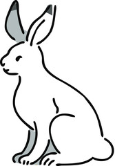 手描きのウサギのイラスト