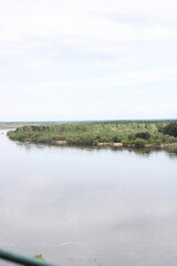 beautiful beach from above in summer,