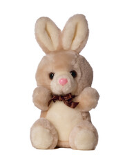 Rabbit toy on white background