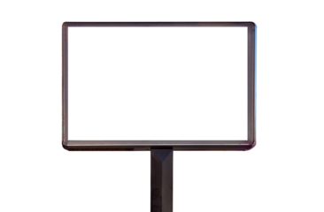 Blank billboard against cloudy blue sky